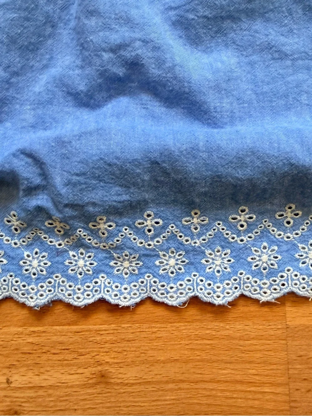 Girls Blue Embroidered Sundress